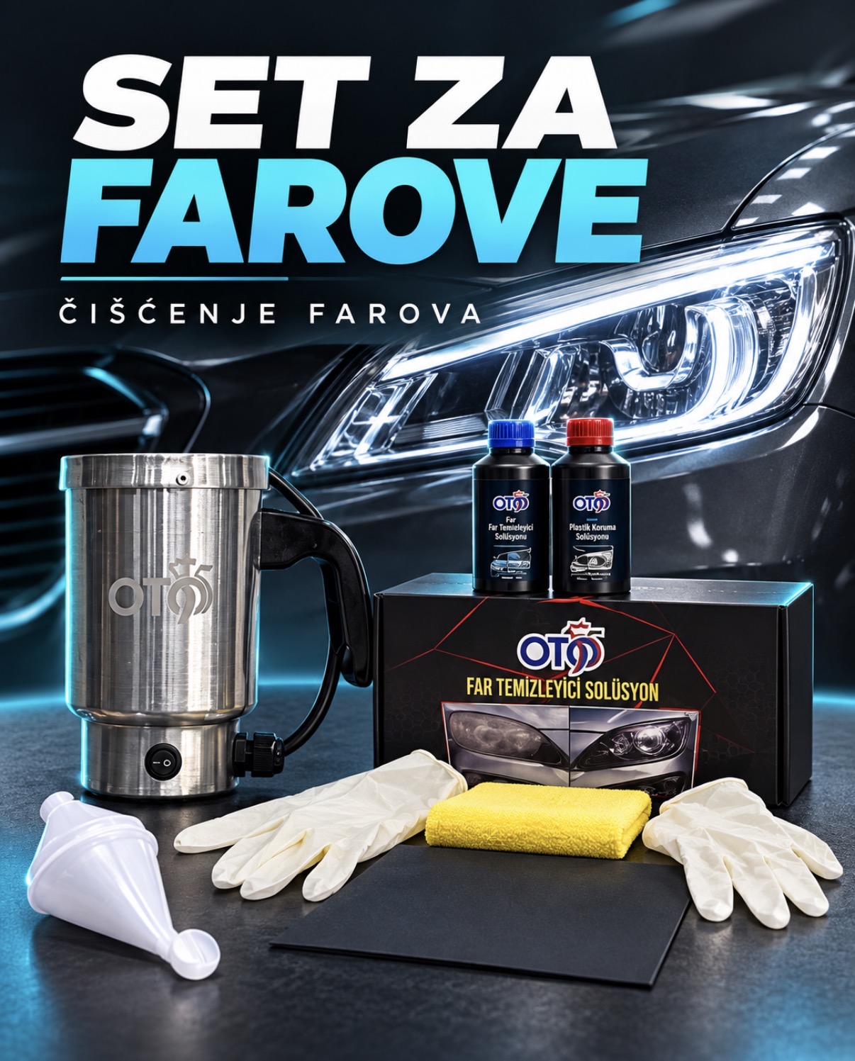 HEADLIGHT CLEANING SET